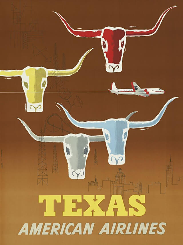 The Golden Age of Air Travel Beautiful Vintage Airline Posters - 05