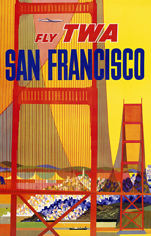 The Golden Age of Air Travel Beautiful Vintage Airline Posters - 09