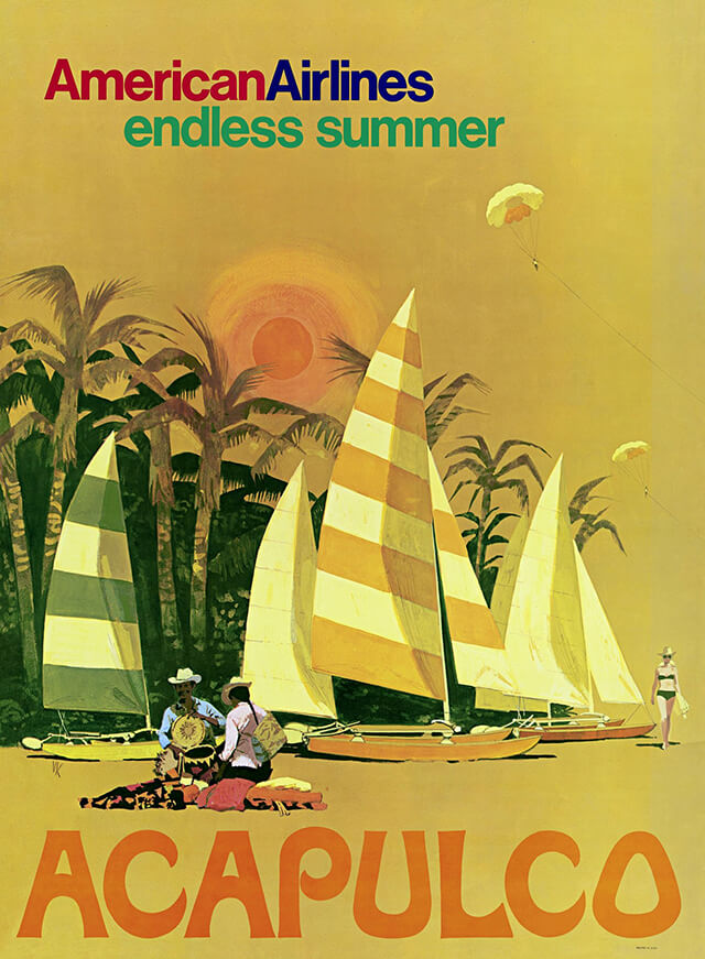 The Golden Age of Air Travel Beautiful Vintage Airline Posters - 30