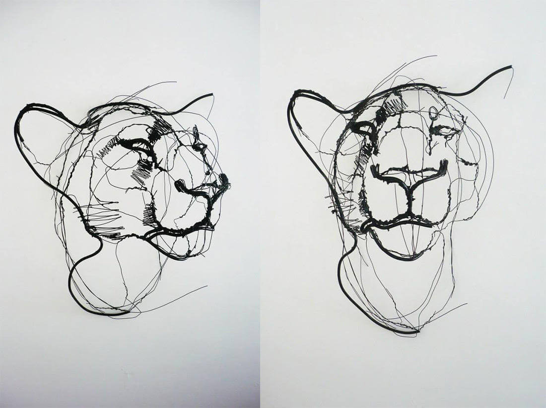 david oliveira sculpture wire oldskull 10