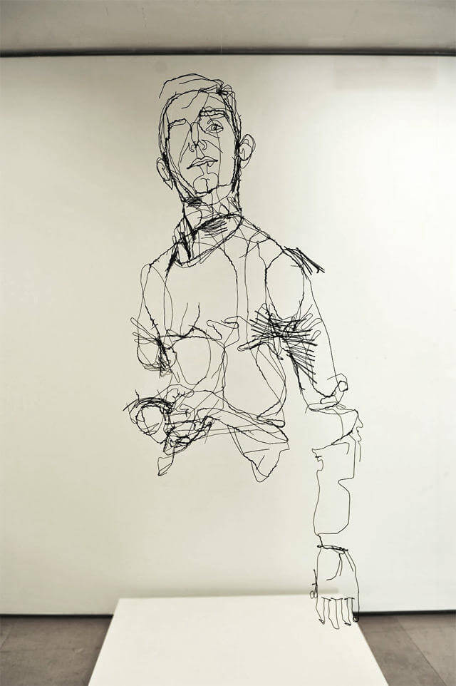 david oliveira sculpture wire oldskull 3