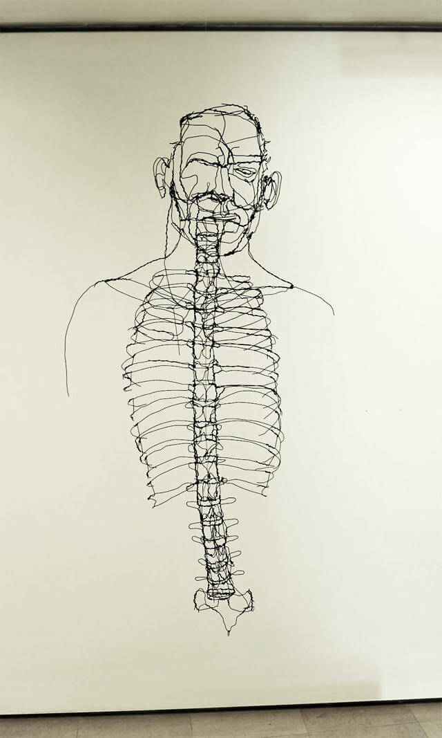 david oliveira sculpture wire oldskull 7