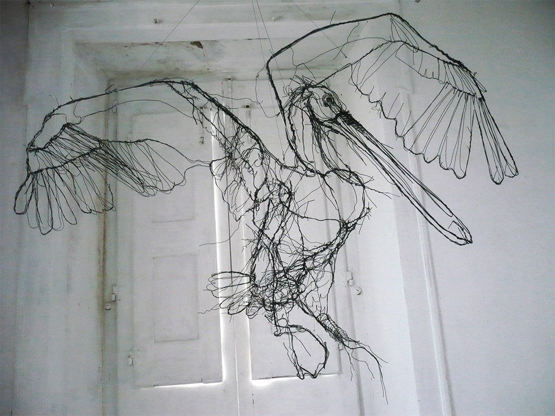 david oliveira sculpture wire oldskull 9