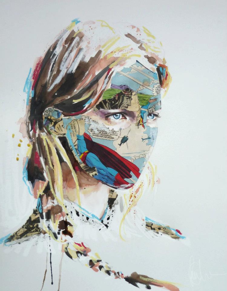 sandra chevrier comic painting oldskull 1