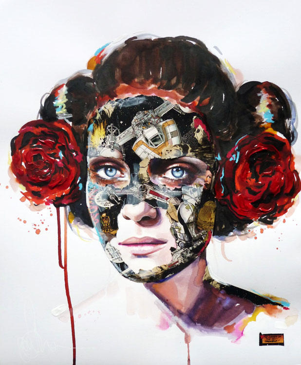sandra chevrier comic painting oldskull 2-2