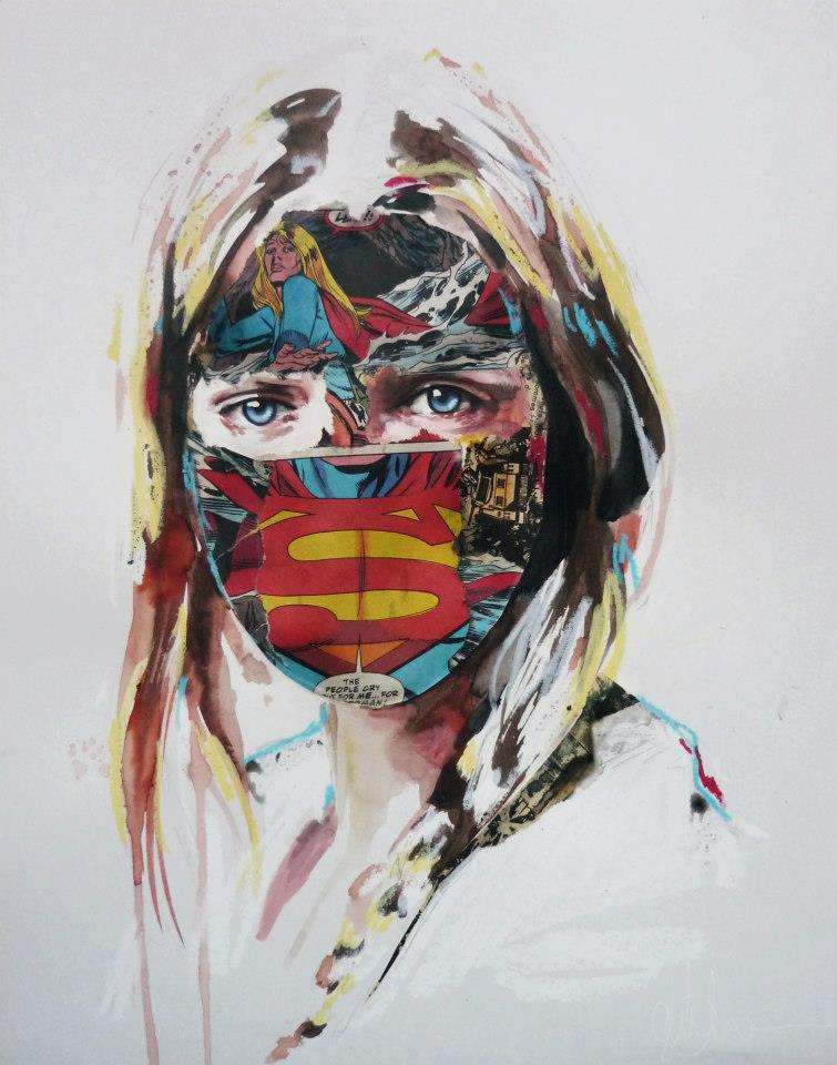 sandra chevrier comic painting oldskull 2
