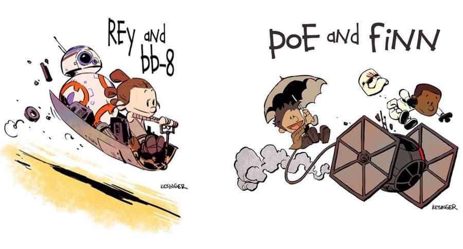 Star Wars Meets Calvin and Hobbes Comics