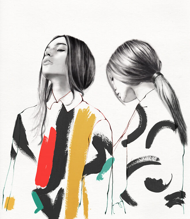 lucie biriant fashion illustraion oldskull 1