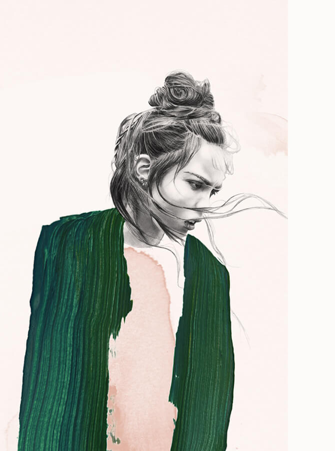 lucie biriant fashion illustraion oldskull 2