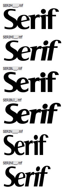 serif