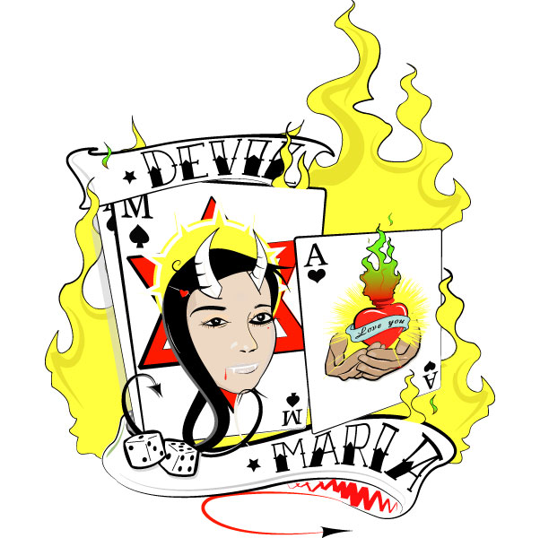 ilustracion maria tattoo