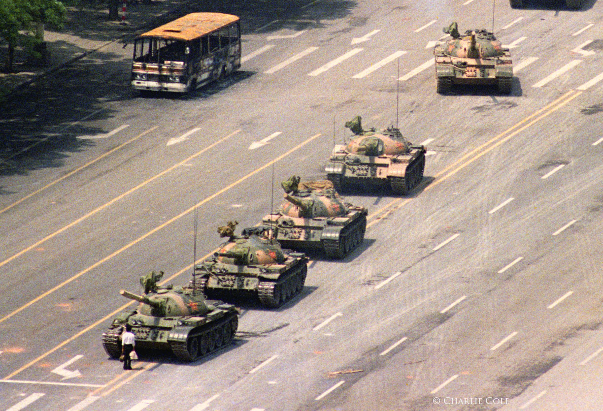 Plaza de Tiananmen, 1989. Fotografía de Stuart Franklin Magnum