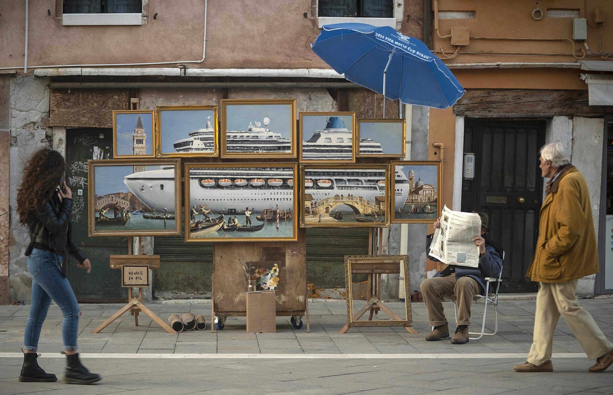 Banksy venice paintings