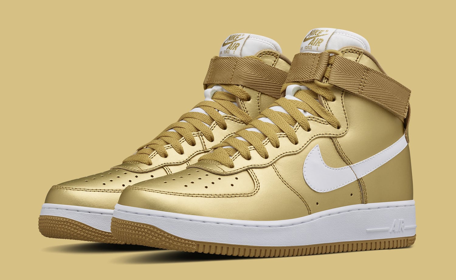 ZAPATILLAS NIKE MAS GENIALES NIKE AIR FORCE METALLIC GOLD