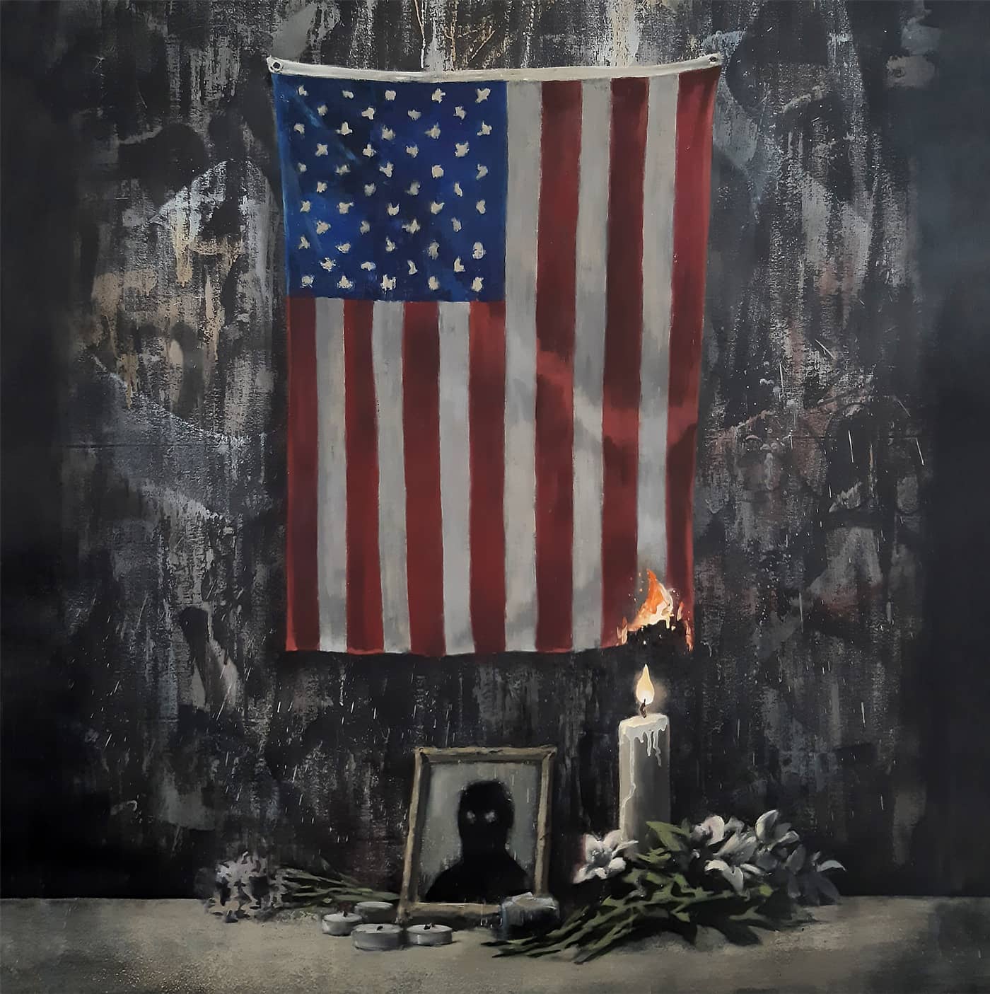 Homenaje de banksy a George Floyd