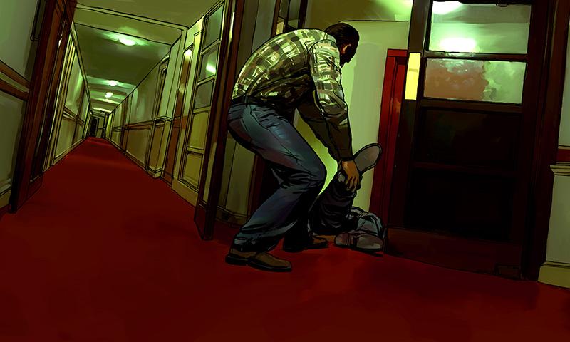Ilustracion de un hombre arrastrando a otro