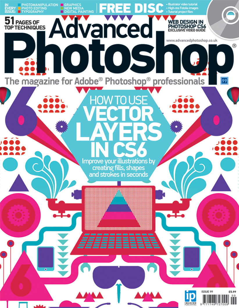 Diseño flat para la resvista advanced photoshop