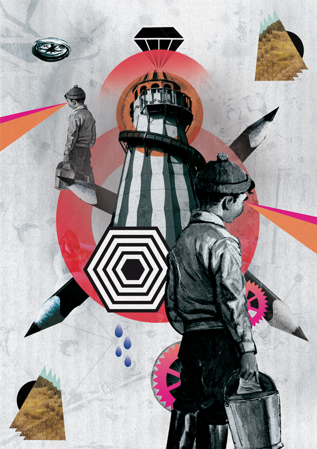 collage en diseño grafico digital de middle boop