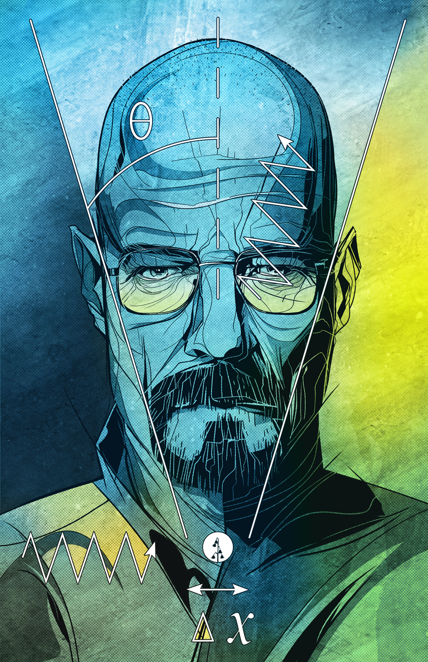 ilustración de walter white creada por cesar moreno