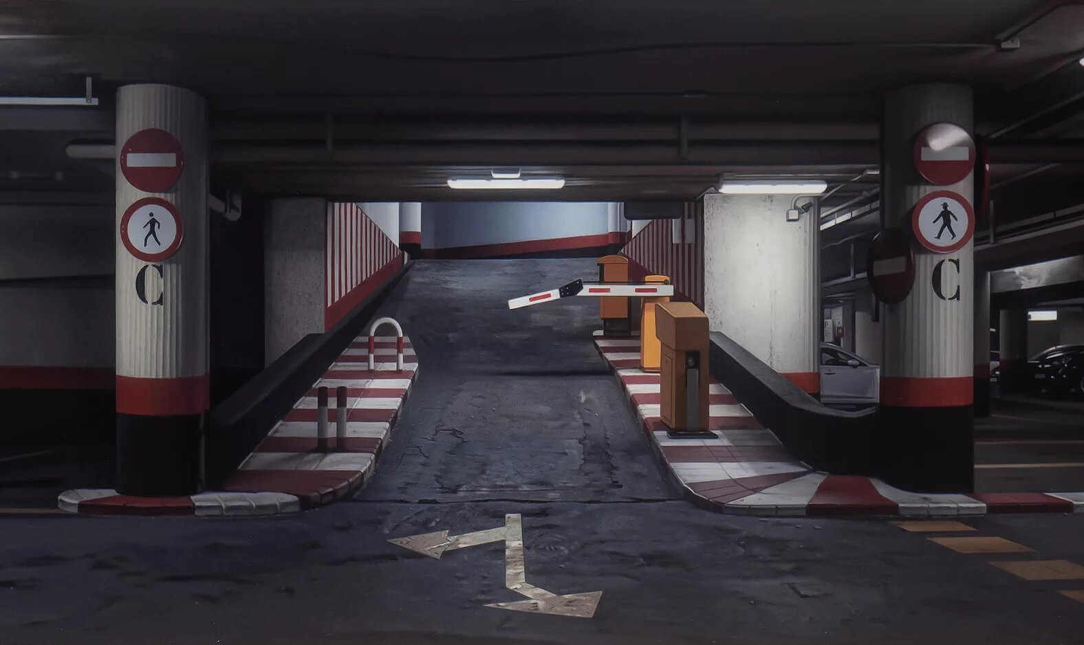 Pintura realista parking pedro campos