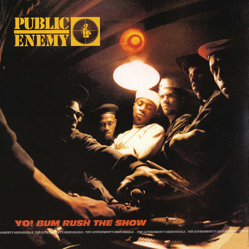 Portada de disco yo bum rush te show de public enemy por eric haze
