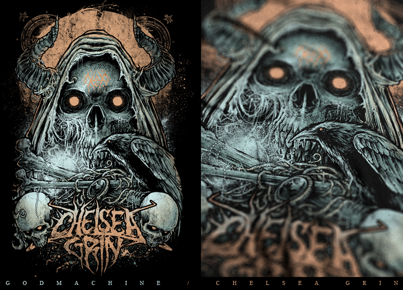 God Machine illustration skull