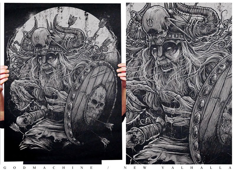 God Machine illustration viking warrior