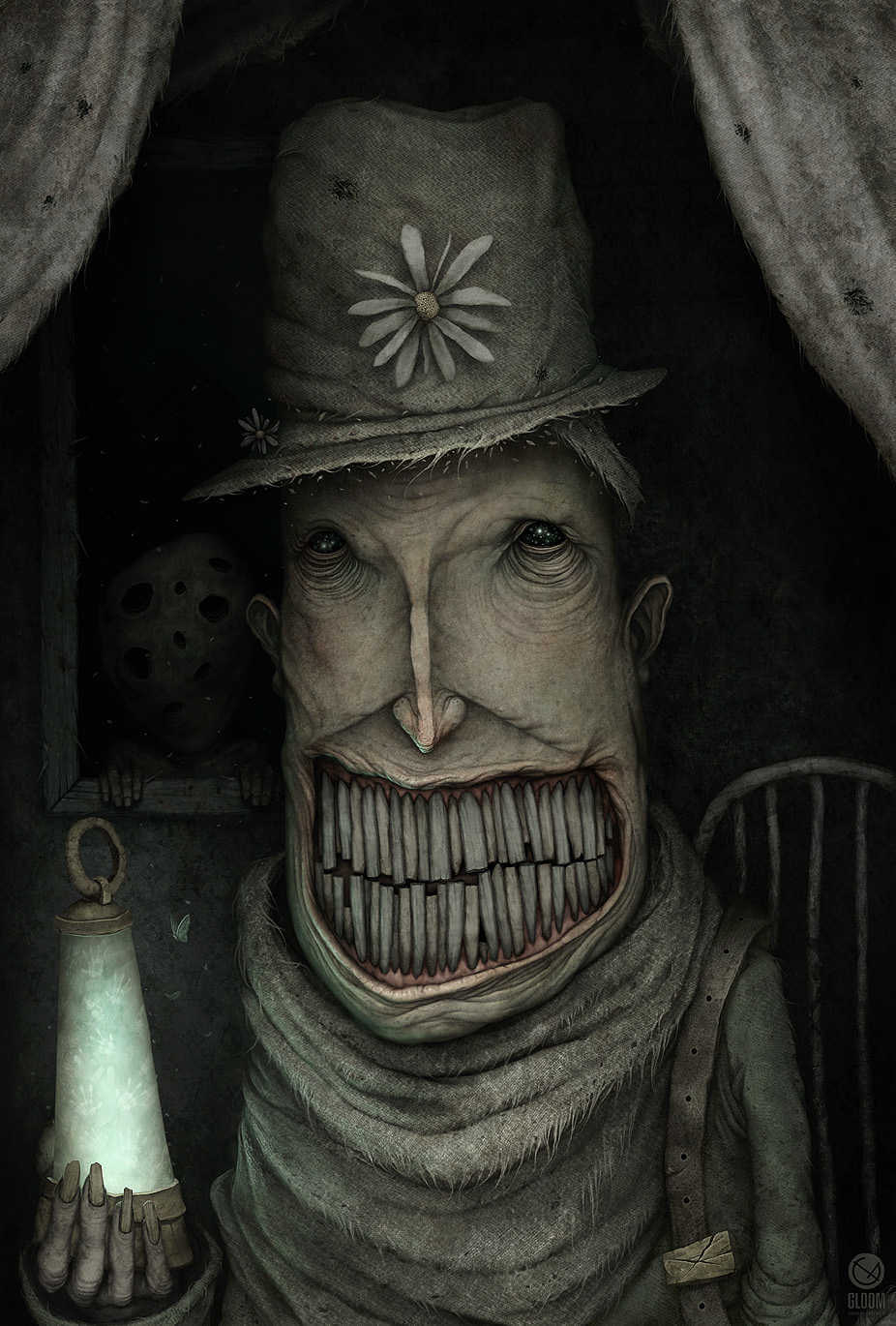 dibujo de personaje de ficcion con muchos dientes 