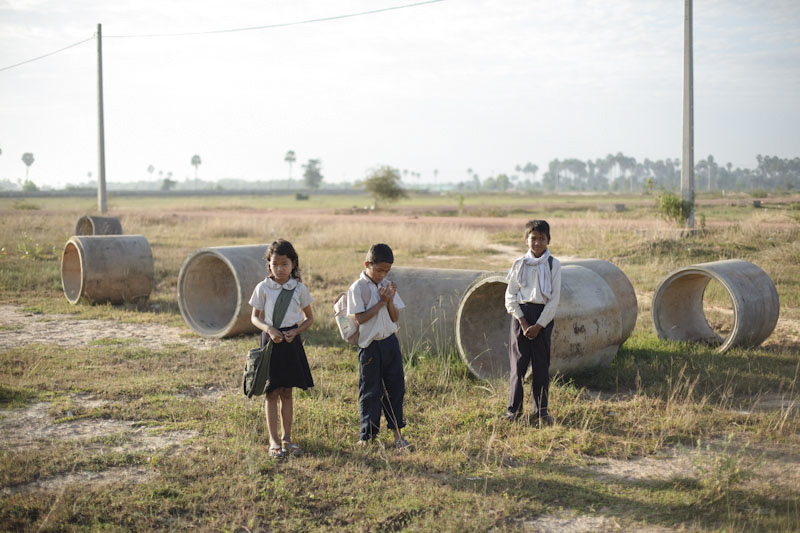 Fotografía de niños en el campo