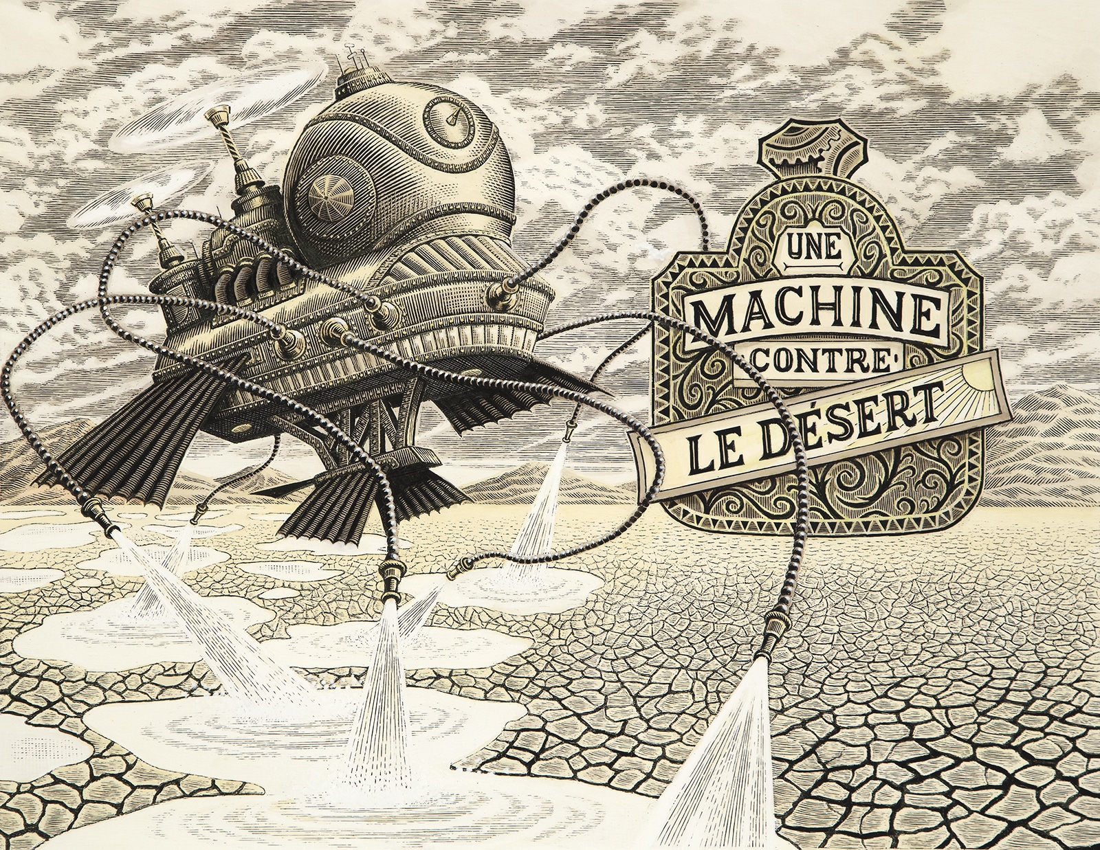 Ilustracion de douglas smith de un submarino