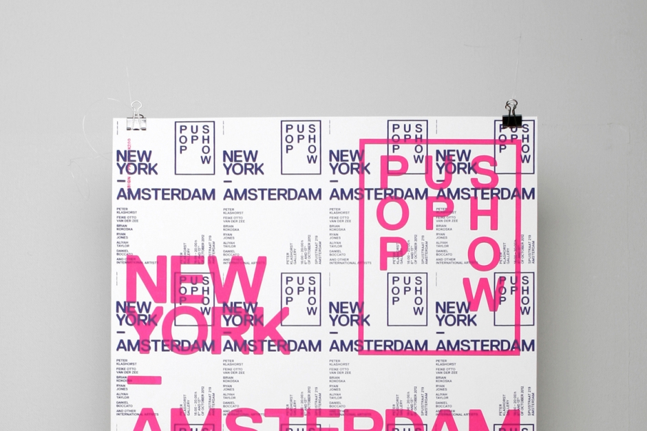 Diseño de octavilla para el new york pop up show