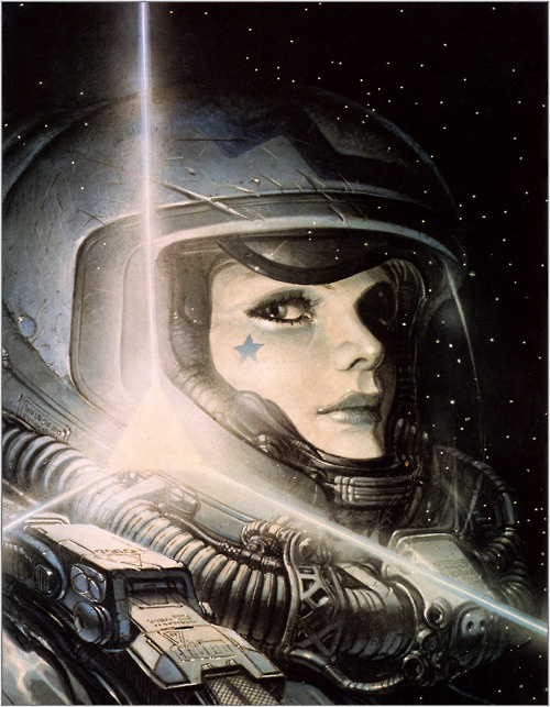 Dibujo de una mujer astronauta