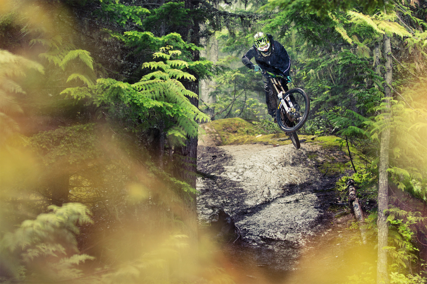 Rider de mountain bike