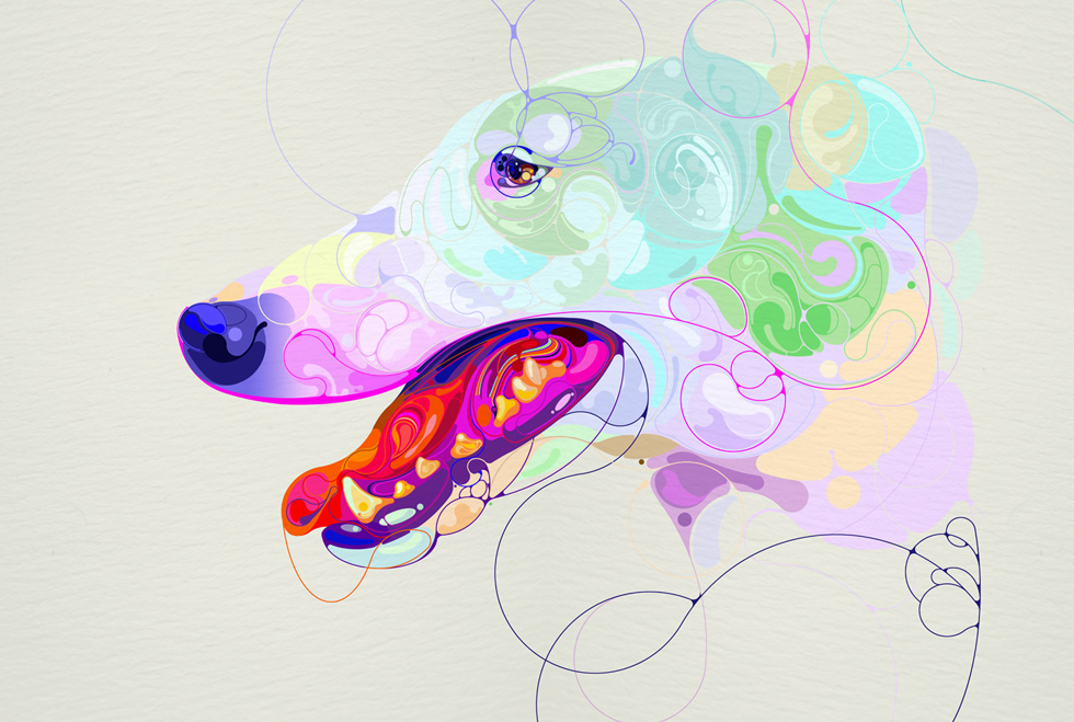 Ilustracion de un perro por martin sati