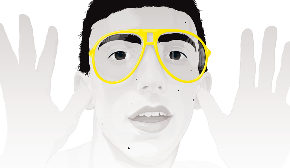 dibujo de un chico con gafas de jules julien