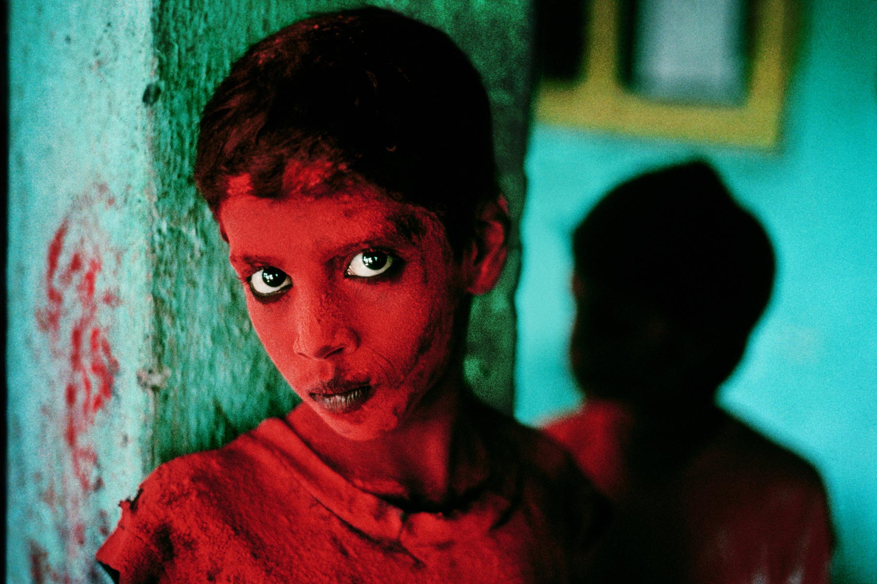 primer plano de niño foto de steve mccurry