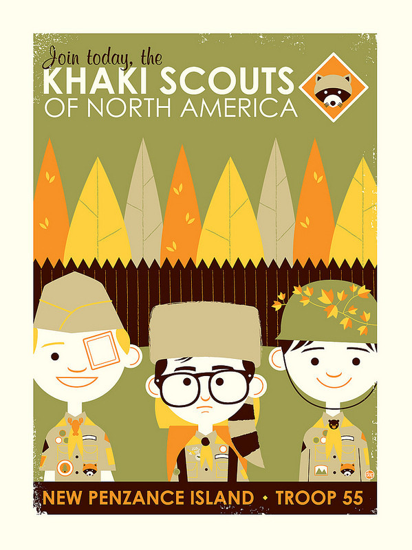 Cartel ilustracion de khaki scouts