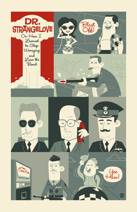 Poster ilustracion de Dr Strangelove