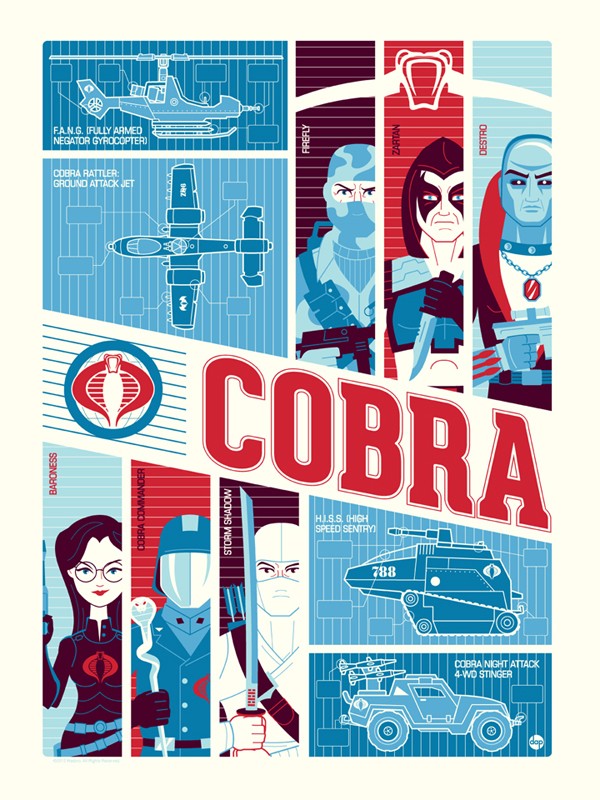 Cartel ilustracion de gi-joe cobra