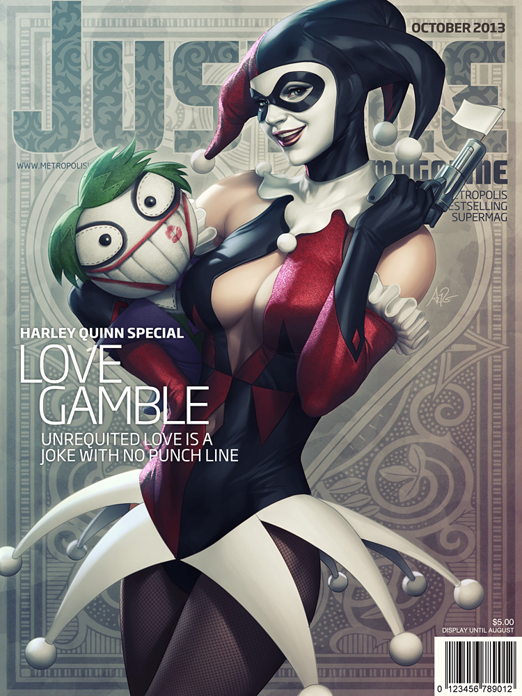 harley-quinn-batman-illustration-oldskull