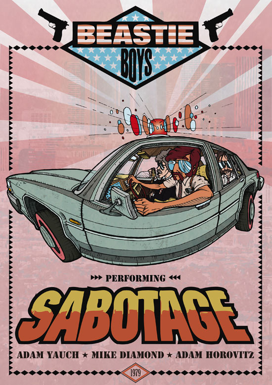 Cartel afiche de concierto de de beastie boys