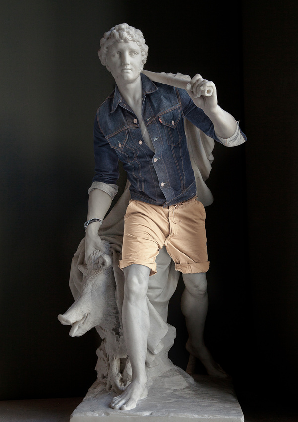 mix de moda y escultura de alexis persani