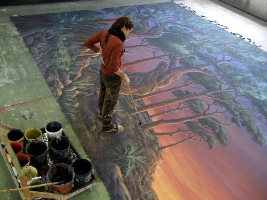 cinta vida pintando un maral