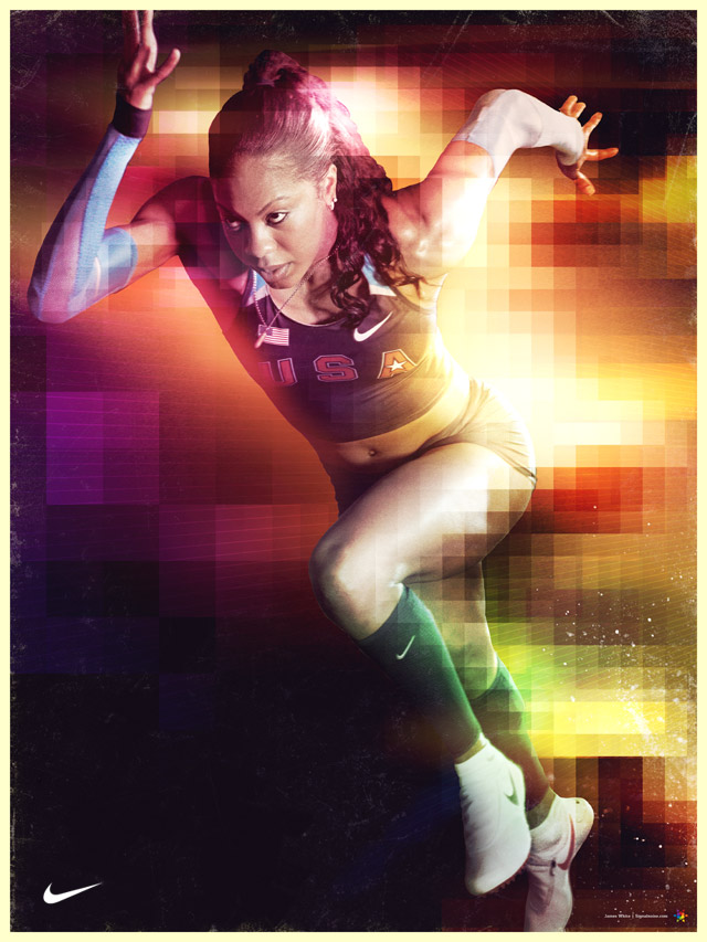 atleta americana de atletismo nike