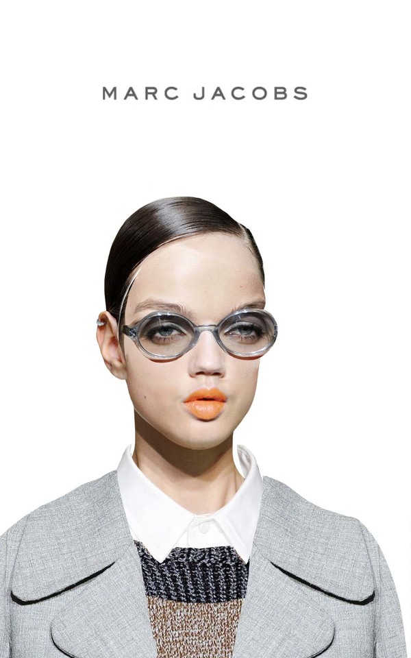 Collage digital de una chica para marc jacobs