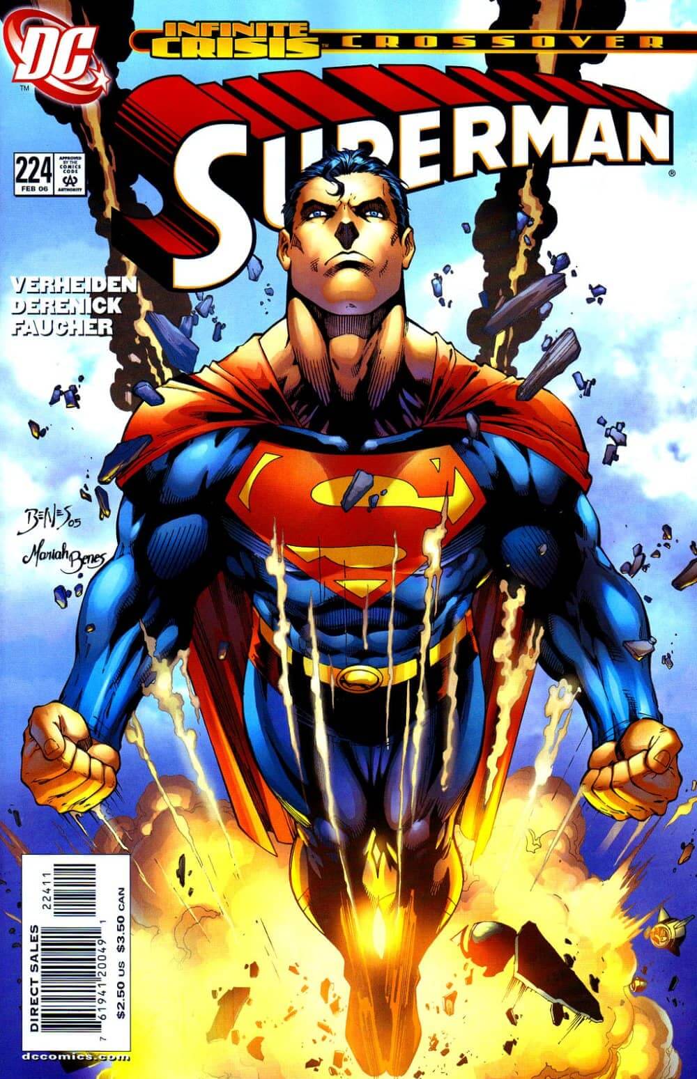 Superman 224 Infinite Crisis cover