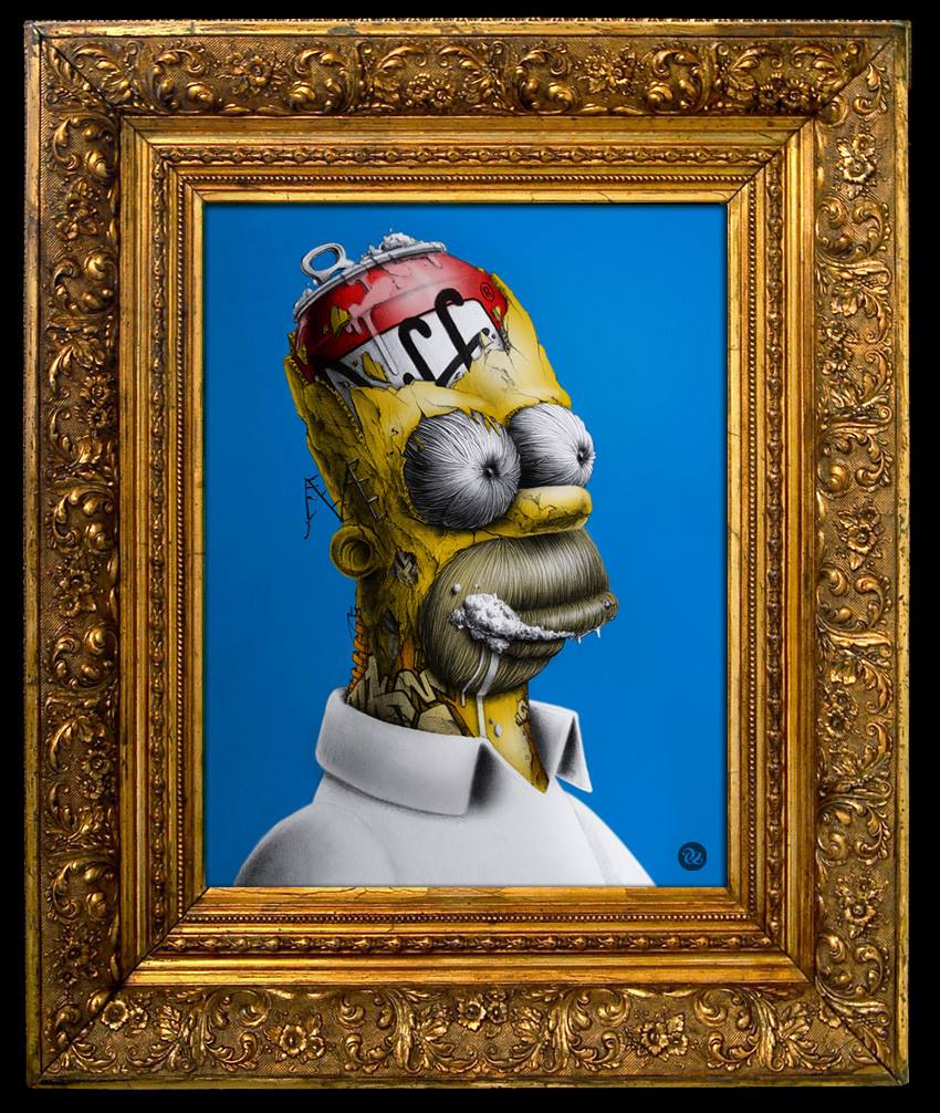 hommer simpson graffiti