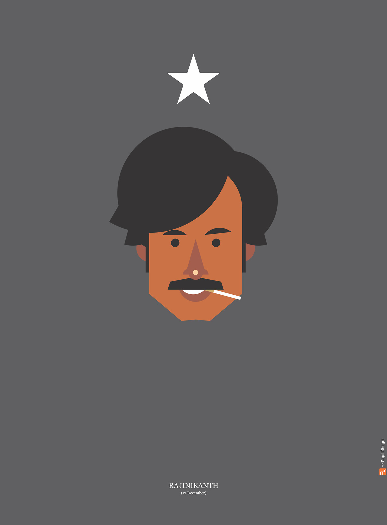 Ilustración flat de una cara