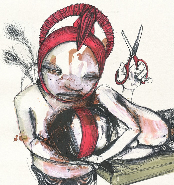 dibujo abstracto con pincel