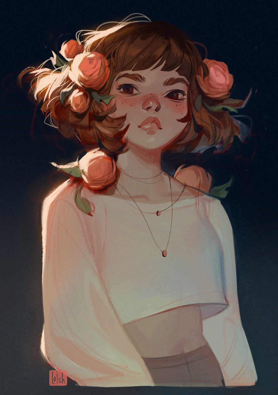 chica ilustrada por loish